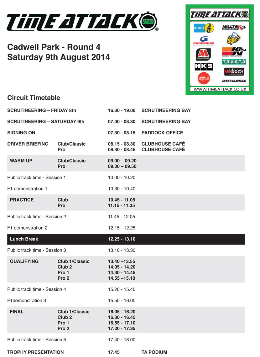 cadwell-timetable